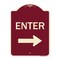 Signmission Parking Lot Enter Right Arrow Heavy-Gauge Aluminum Architectural Sign, 24" x 18", BU-1824-23426 A-DES-BU-1824-23426 - alternate 1